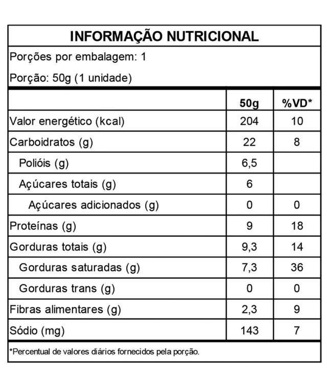 Barra Cookies Proteico 12X50G Brigadeiro