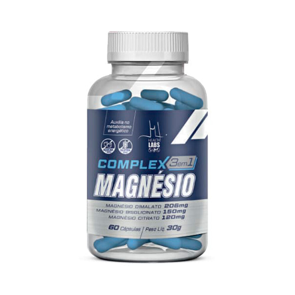 Complex Magnésio 3 em 1 Health Labs 60 Cápsulas