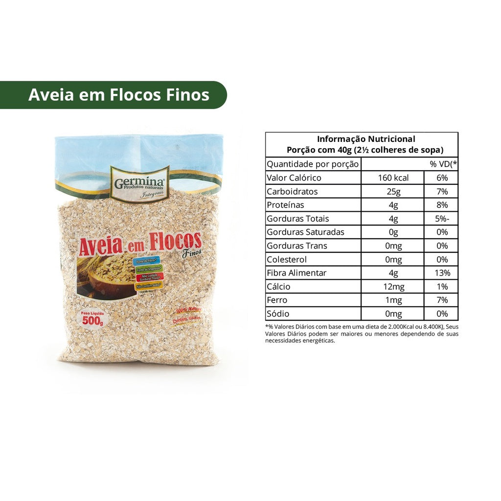 Aveia Em Flocos Finos 500g Germina