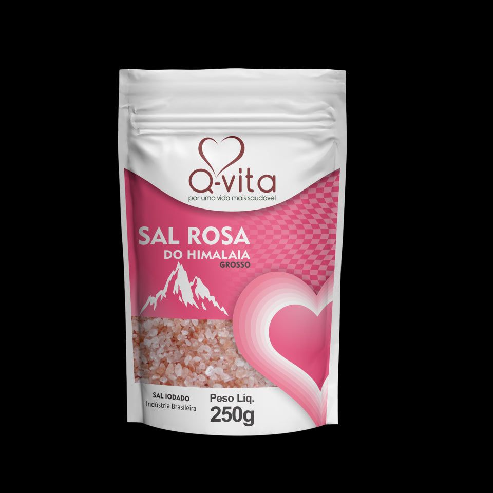 Sal Rosa Do Himalaia Grosso 250g Q-Vita