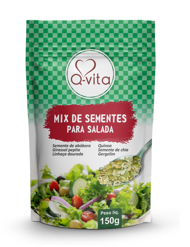 Mix de sementes para salada 150g ricas em fibras | q-vita