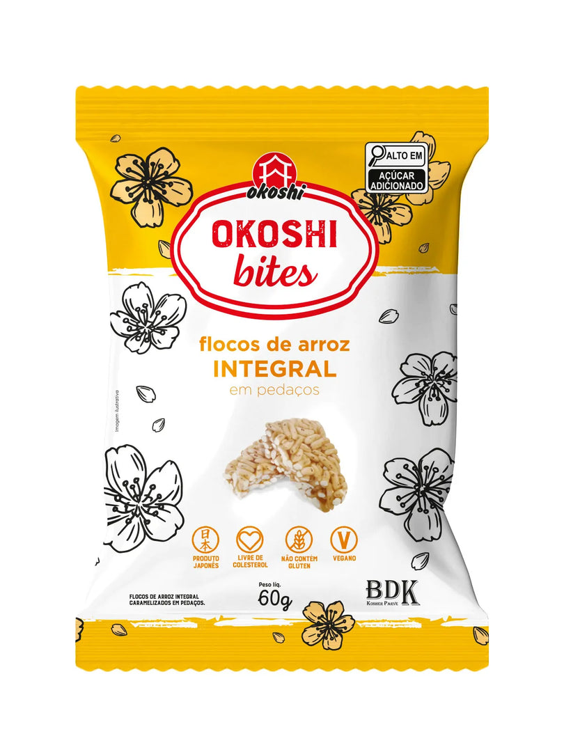 Bites Flocos de Arroz Vegano Integral 60g | Hikage