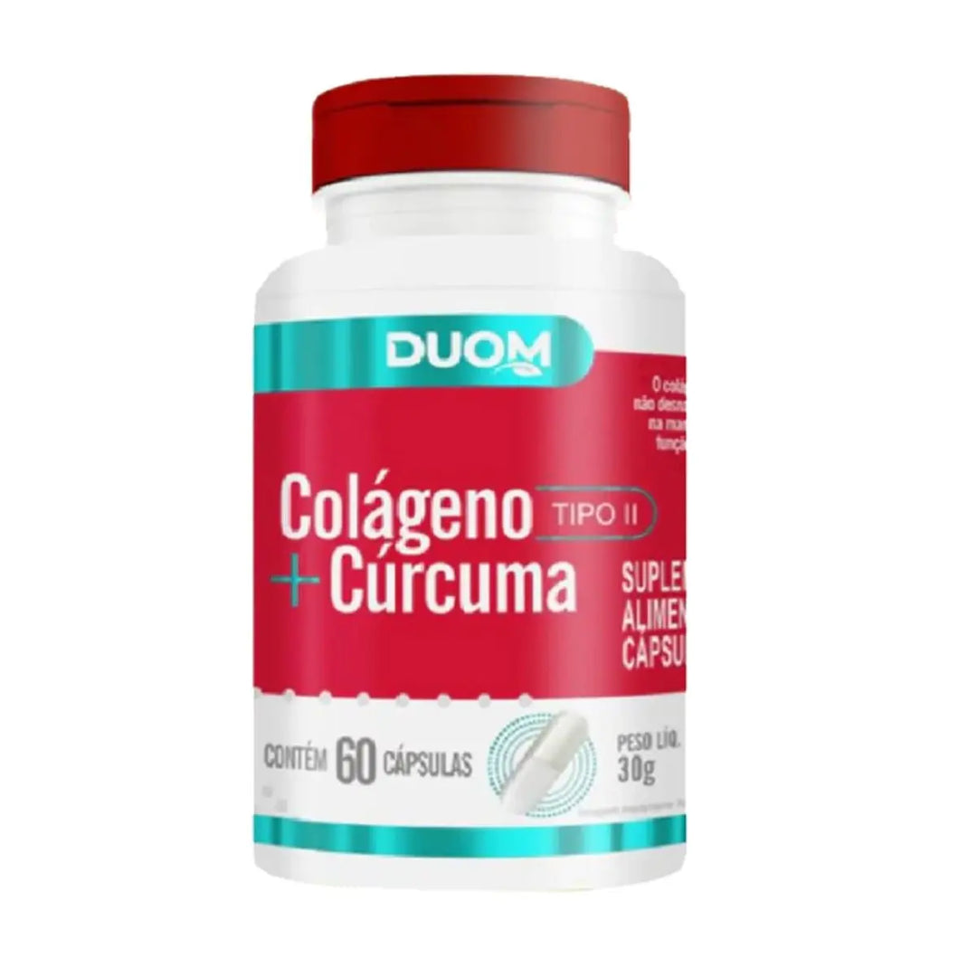 Cúrcuma com Colágeno Tipo II 60 cápsulas | Duom