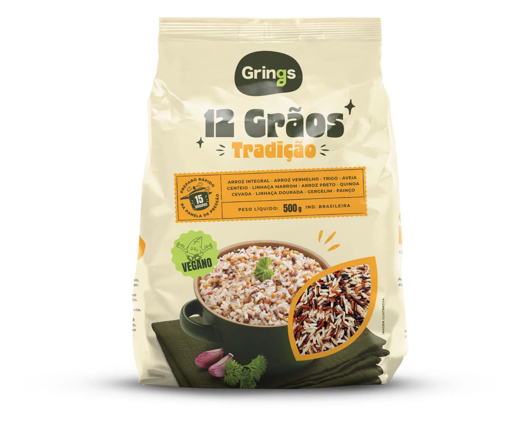 Arroz Integral 12 Grãos Tradição 500g Grings