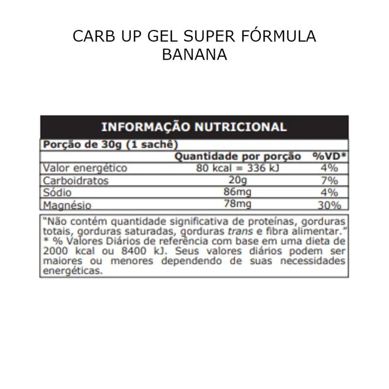 Carb Up Energy Gel Banana 10 unidades 30g Probiótica