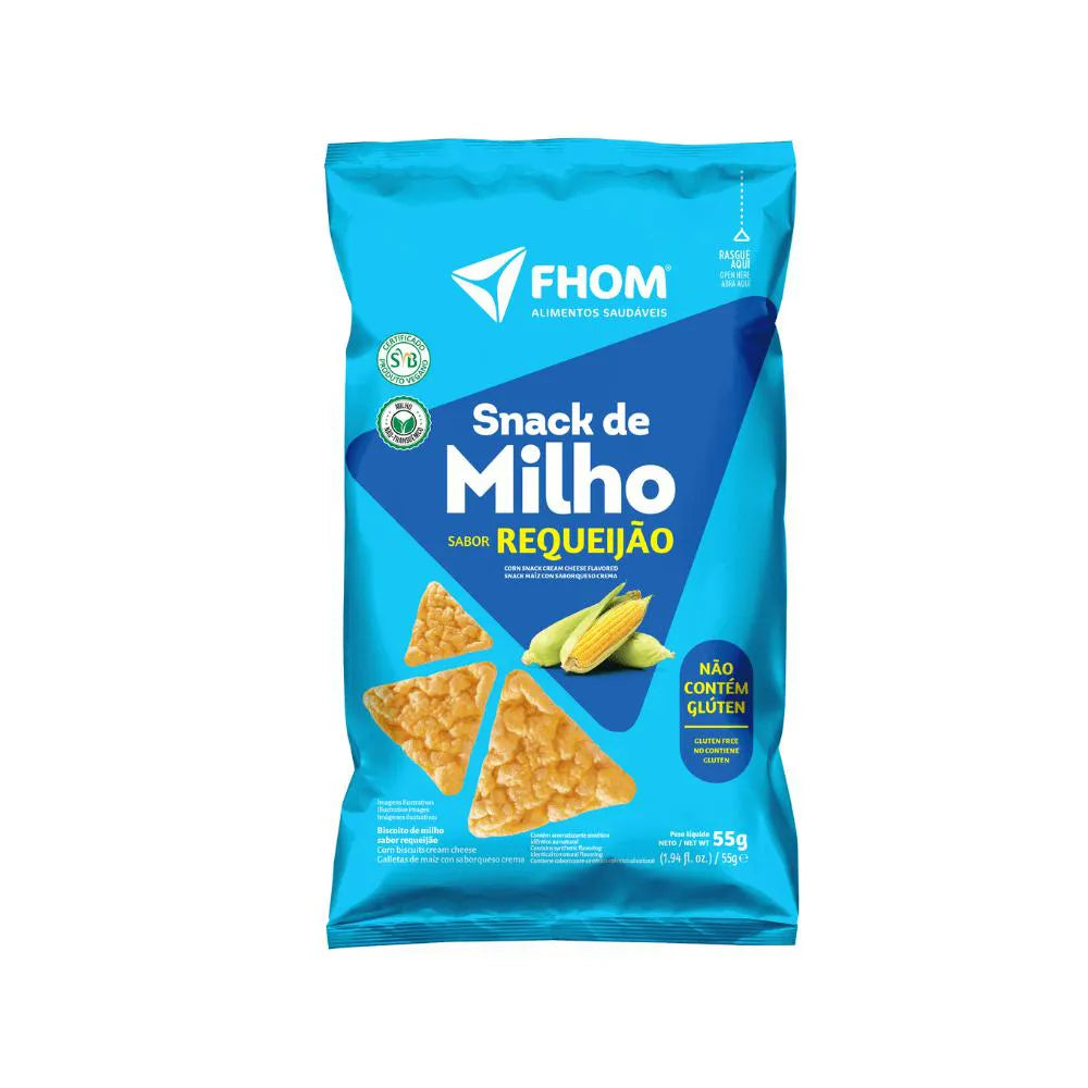 SNACK DE MILHO VEGANO 55G REQUEIJAO