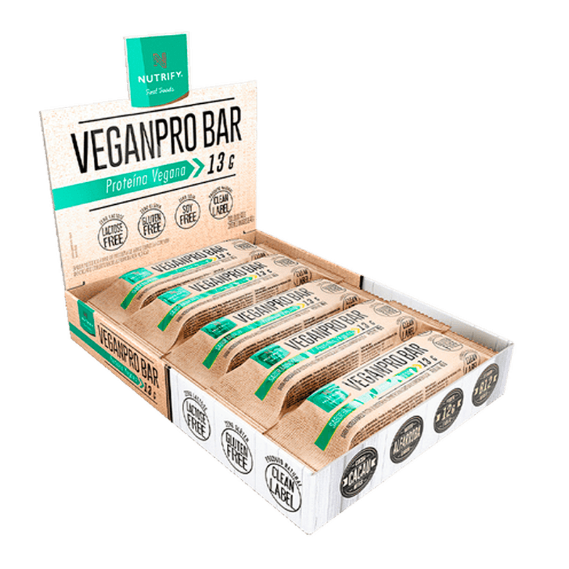 VeganPro Bar sem Glúten 10x40g sabor Cacau | Nutrify