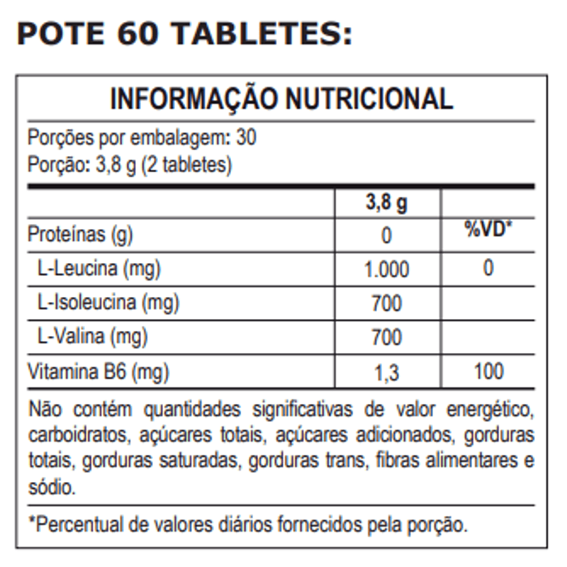 Bcaa 2400 60 Tabletes Probiótica