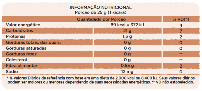 Canjica de Milho C/Cacau e Açúcar de Coco 50g Hikage