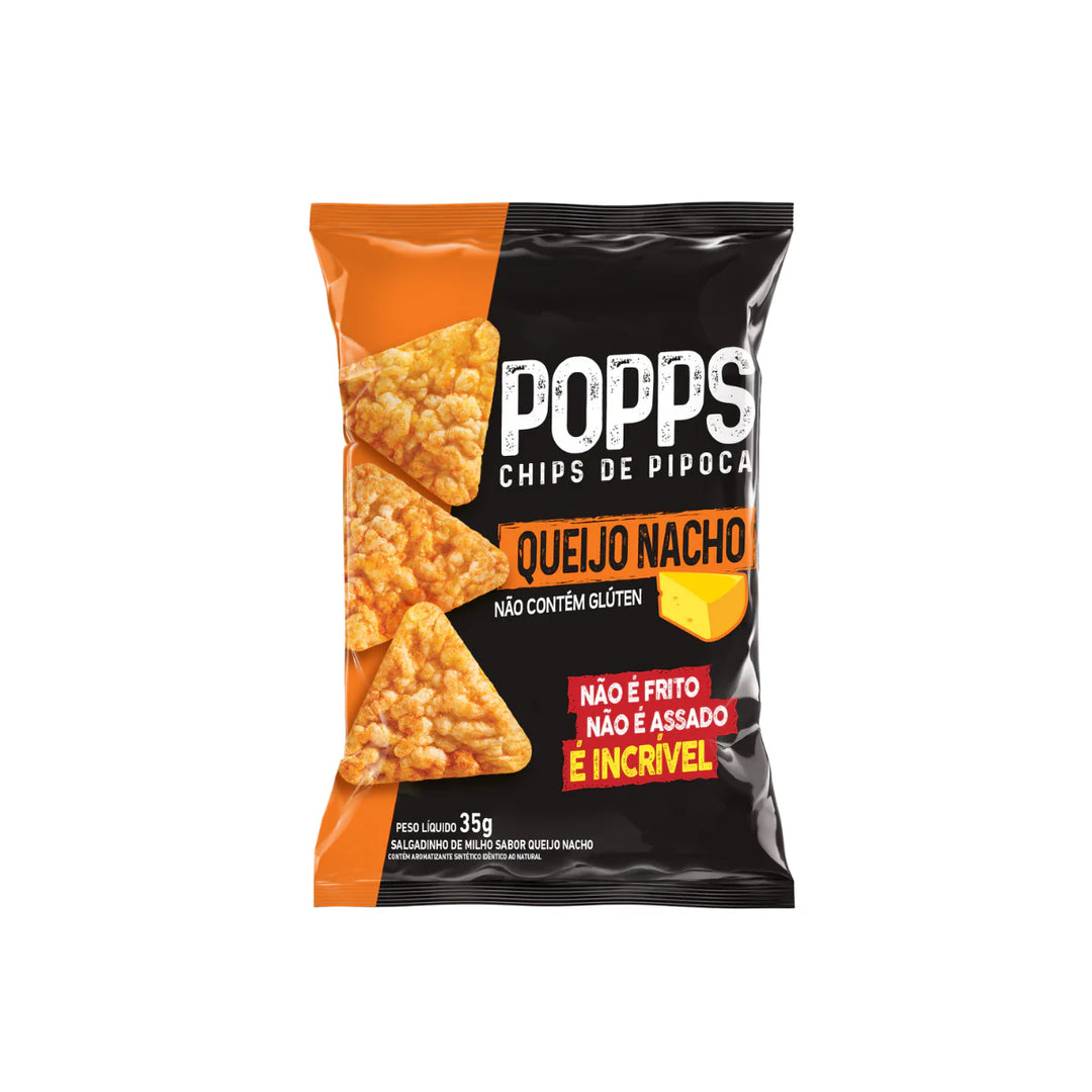 Chips De Pipoca Queijo Nacho Sem Glúten 35g Roots To Go