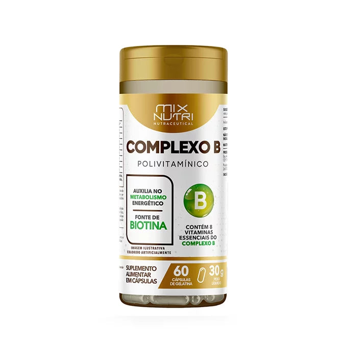 Complexo B Polivitamínico 60 cápsulas | Mix Nutri