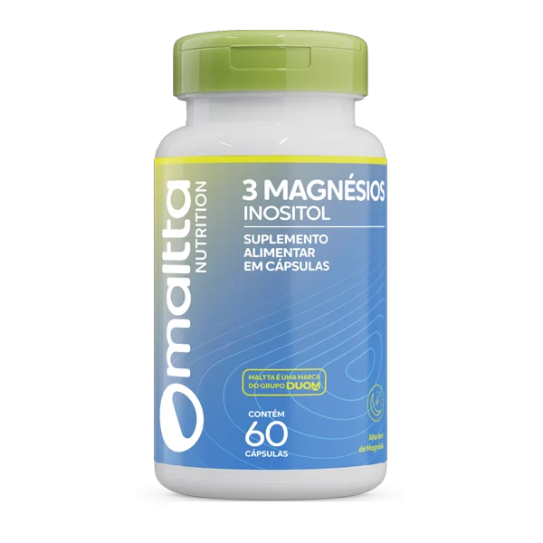 3 Magnésios com Inositol 60 cápsulas | Maltta