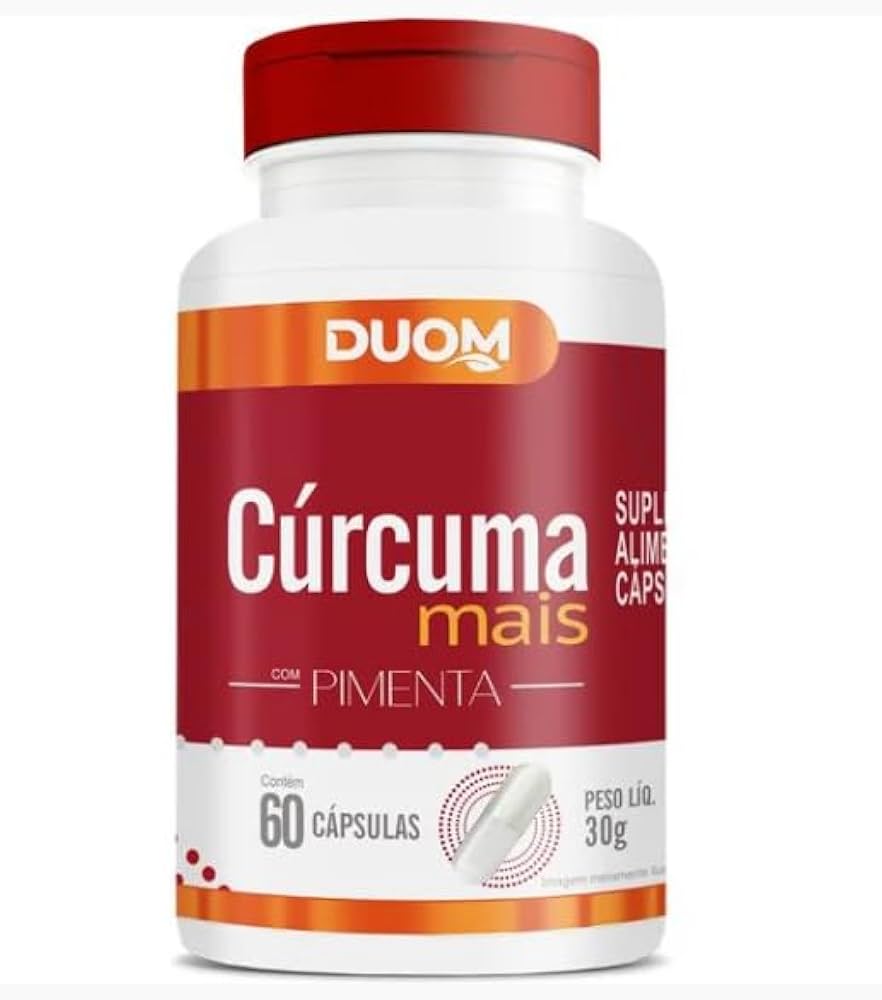 Cúrcuma mais com pimenta 60 cápsulas | Duom