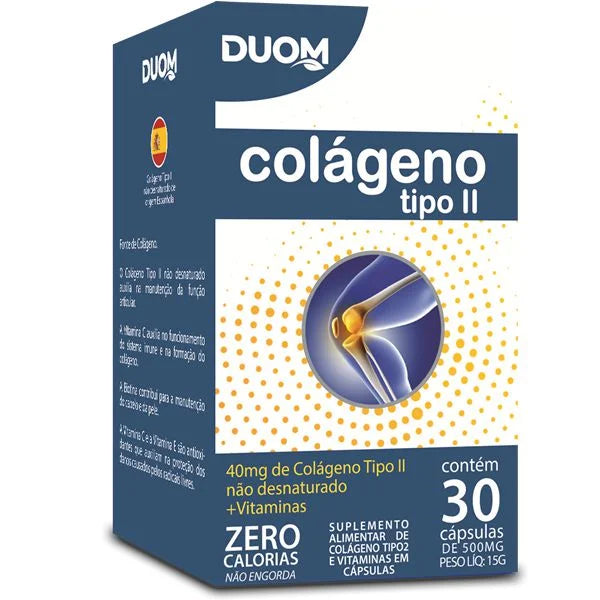 Colágeno Tipo II com Vitaminas 30 cápsulas | Duom