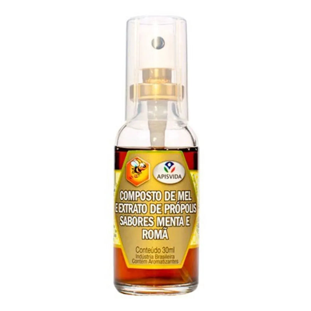 Composto de Mel e Extrato de Própolis Menta e Romã Spray 30ml