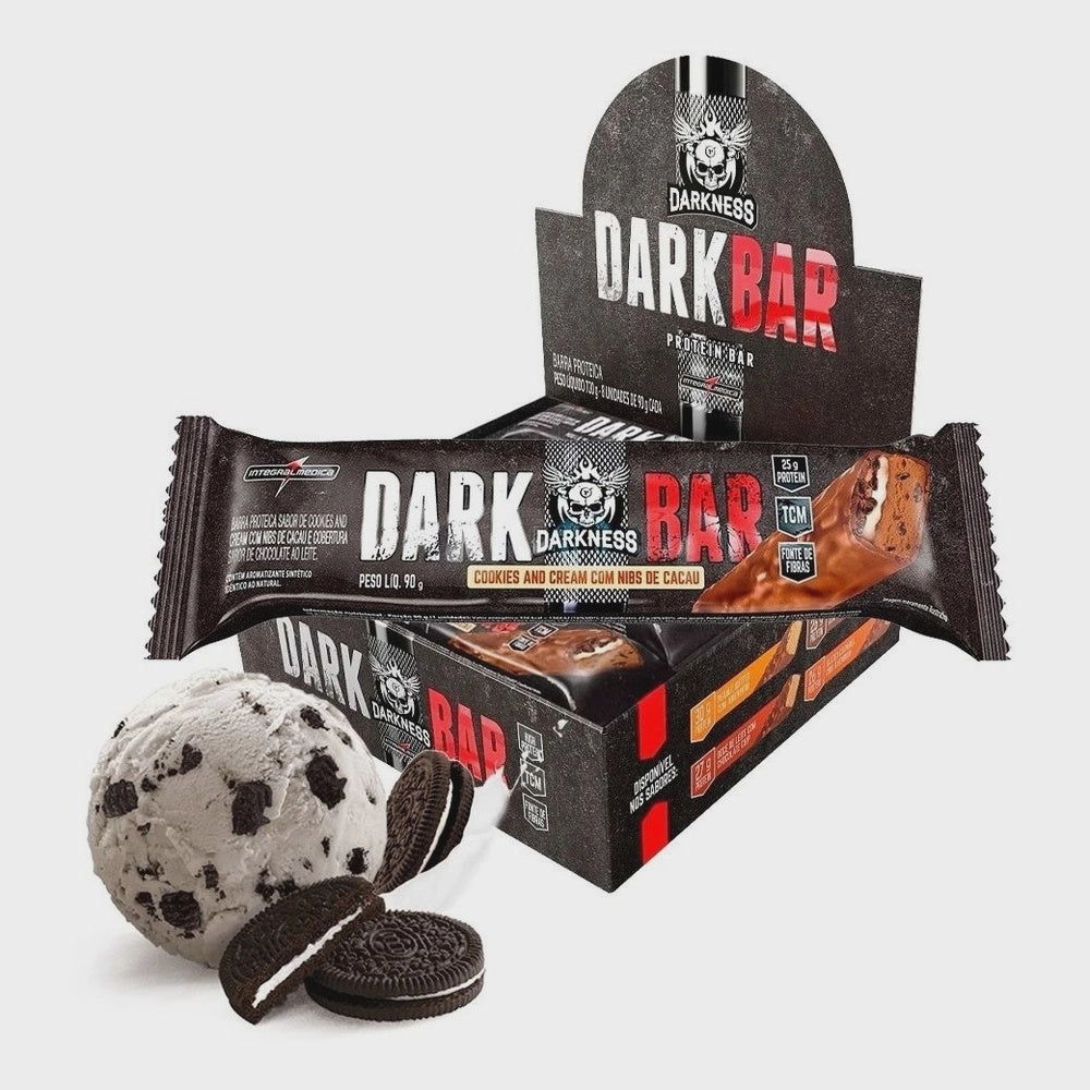 DARK BAR 8X90G COOKIES CREAM C/CACAU