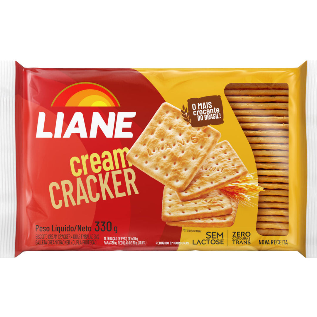 Biscoito Cream Cracker S/Lactose 330g Liane