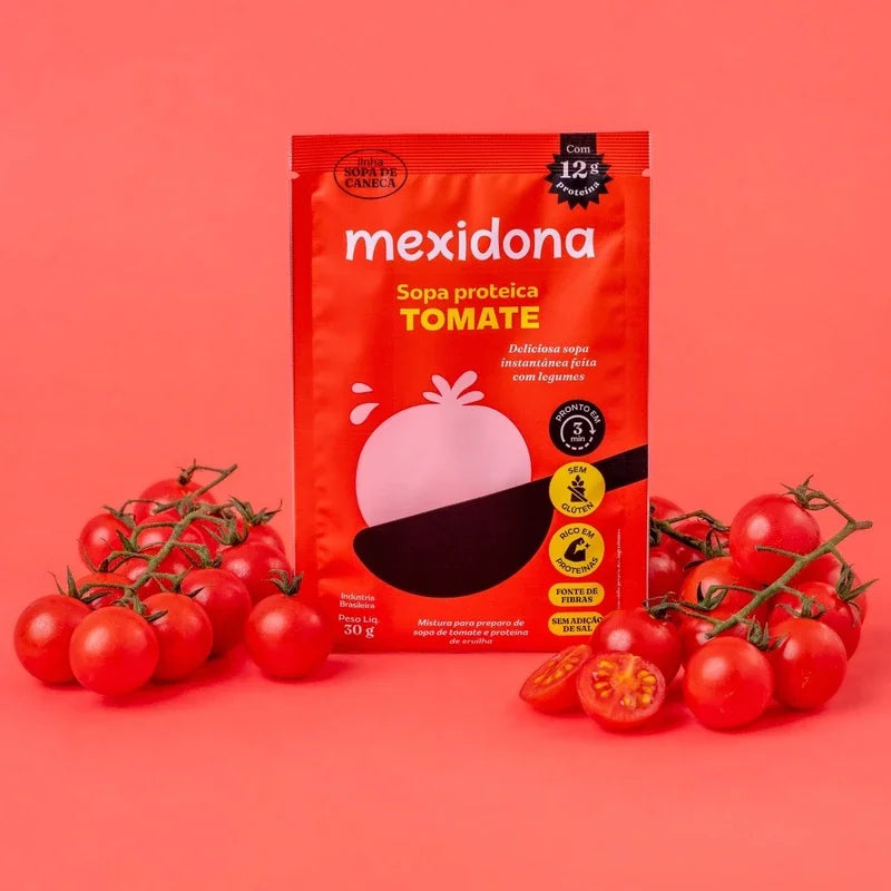Sopa de Caneca Sem Glúten 8x30g Tomate - Mexidona