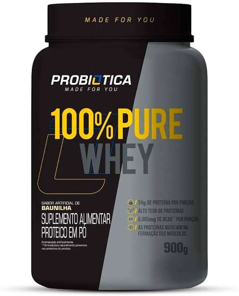 Whey 100% Pure Baunilha 900g Probiótica