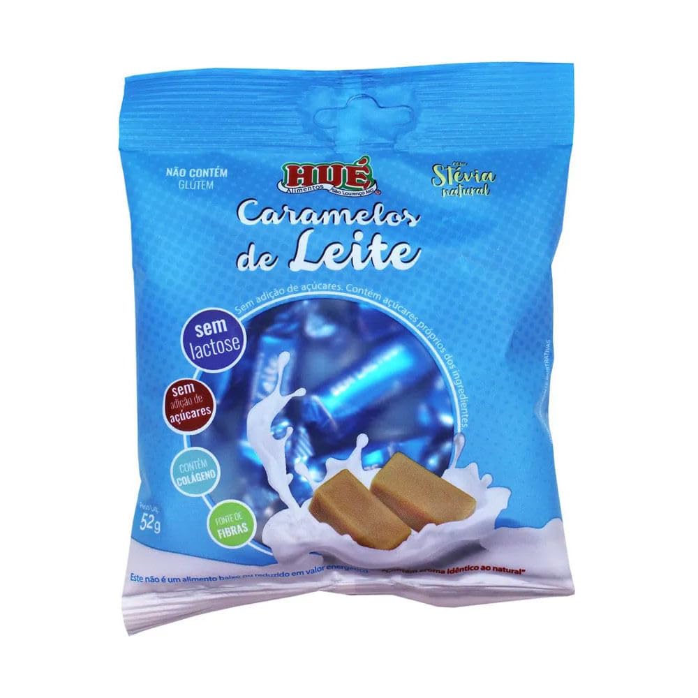 Caramelo de Leite sem Açúcar, sem Lactose e sem Glúten 52g | Hue