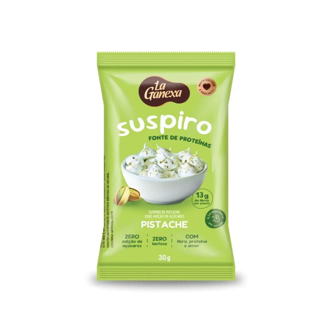 Suspiro Zero Açúcar/Glúten/Lactose 30g Pistache | La Ganexa