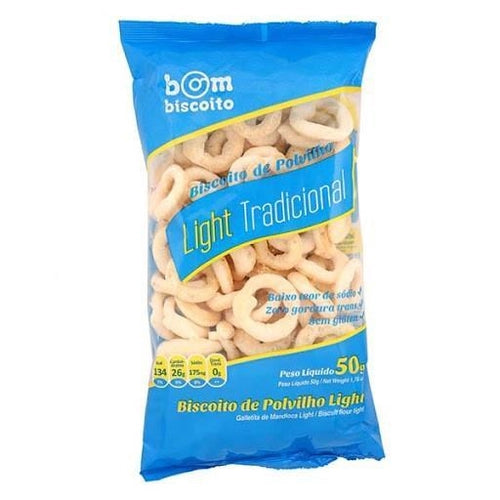 Biscoito Polvilho Tradicional S/Glúten S/Lactose 50g Bombiscoito