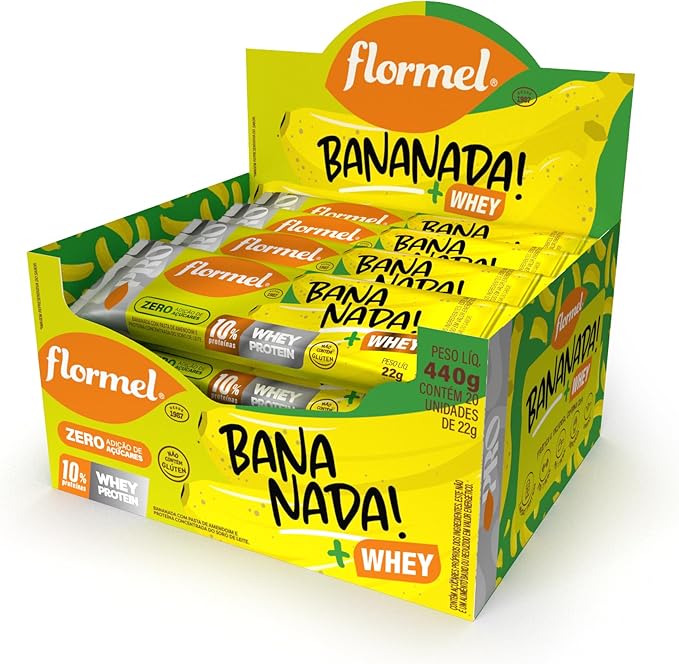 Bananada com Proteina FLORMEL- Caixa com 20 Unidades