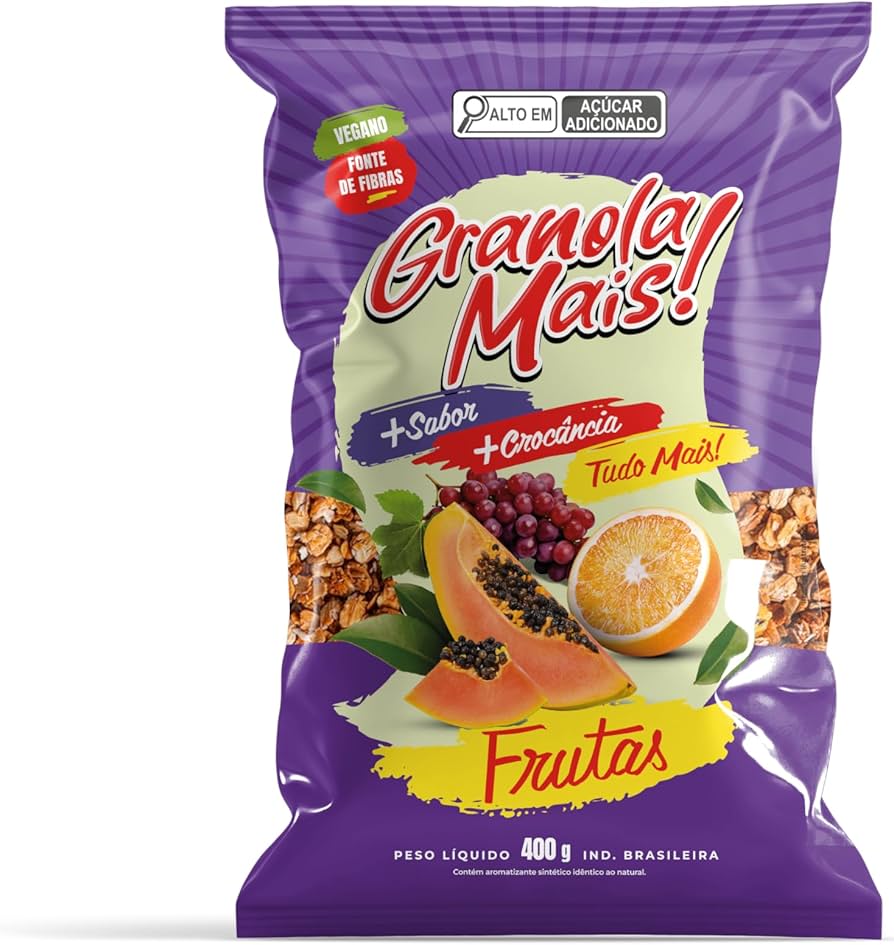 Granola Mais Vegano 400g sabor Frutas Tropicais | Grings