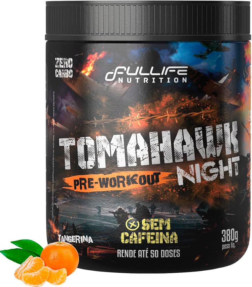 Tomahawk Pre-Workout Night 380g sabor Tangerina | Fullife Nutriti