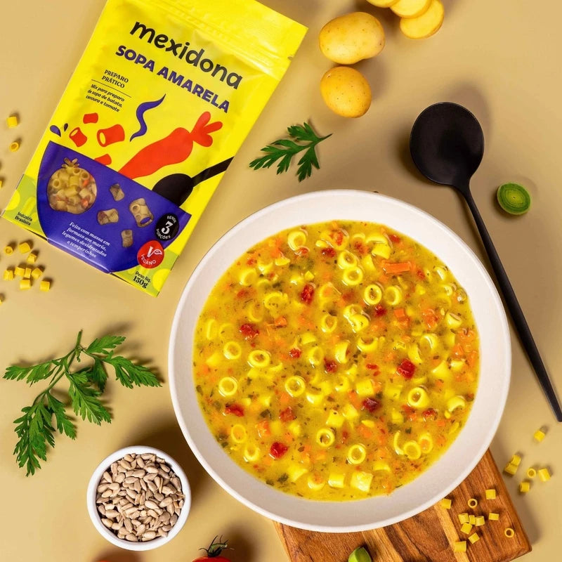 Sopa Sem Glúten 130g - Batata, Cenoura e Alho-Poró - Mexidona