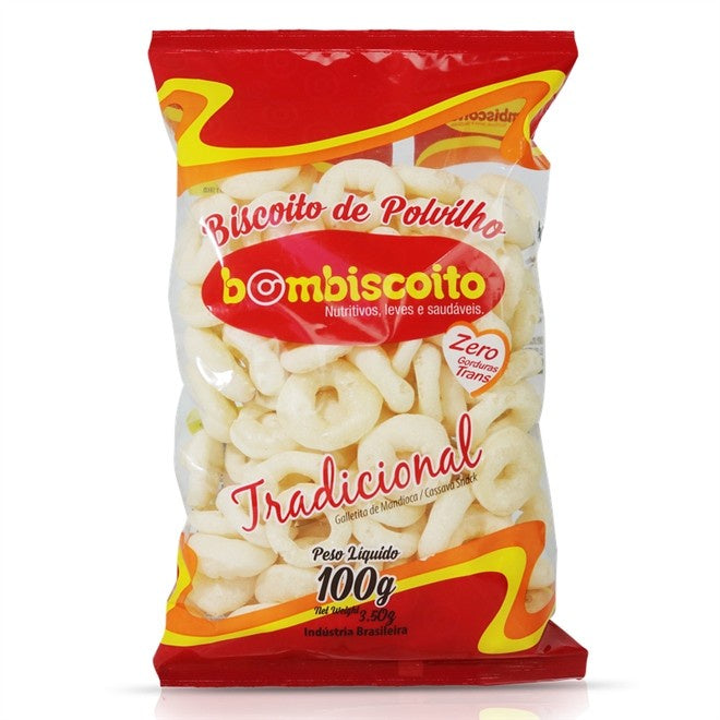 Biscoito Polvilho Tradicional S/Glúten 100g Bombiscoito