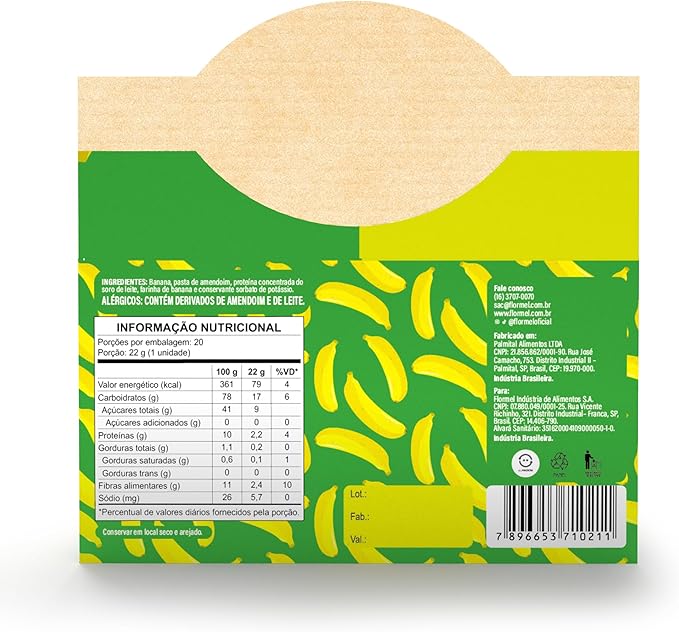 Bananada com Proteina FLORMEL- Caixa com 20 Unidades
