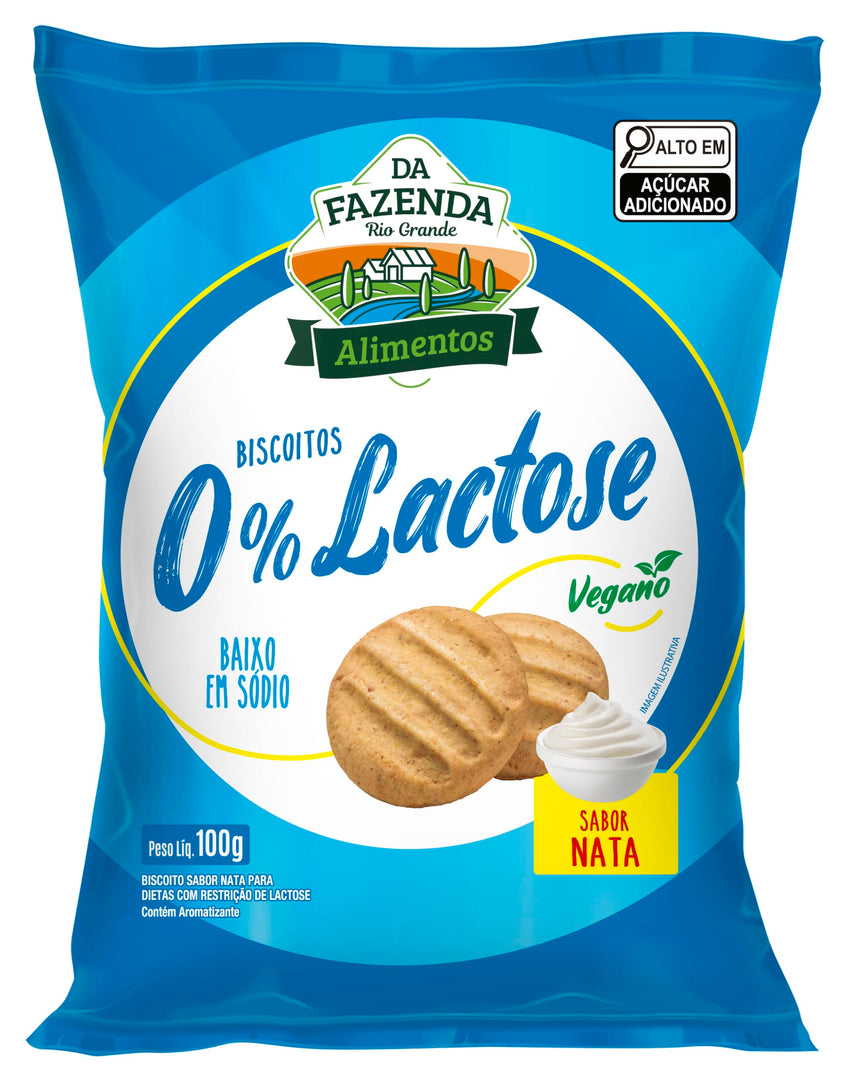 Biscoitos Vegan Nata Zero Lactose 100g Biosoft
