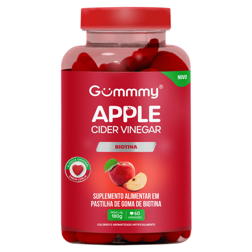 Gummy APPLE CIDER VINEGAR BIOTINA 180G CEREJA
