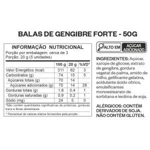 Balas De Gengibre Forte 50g Ardrak