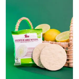 Biscoito de Arroz Integral Zero Açúcar 12x22g sabor Torta de Limão | Mrs Taste