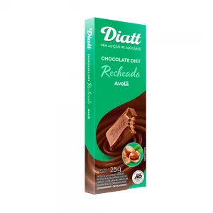 Chocolate Diet Ao Leite C/ Avelã 12 unidades 25g Diatt
