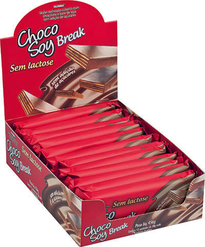 WAFER CHOCOSOY BREAK S/ACUCAR 12X38G