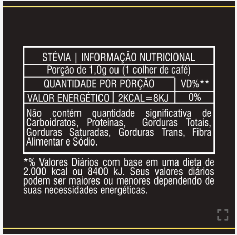 Adoçante 100% Natural Stévia 10g Color Andina