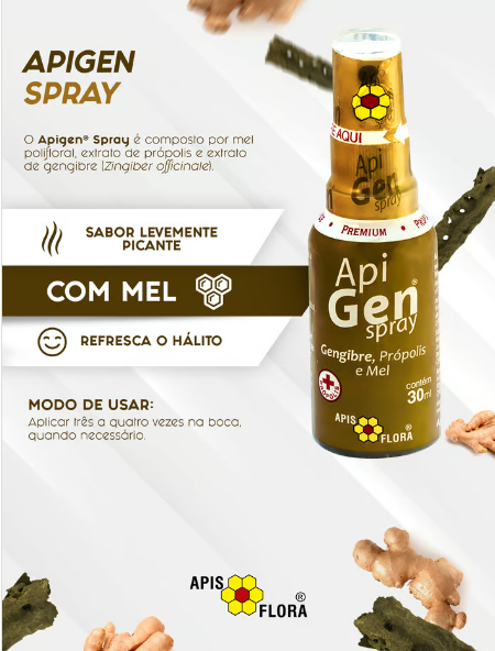 Apigen Própolis Mel E Gengibre Spray Apis Flora