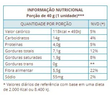 Bolinho Integral Amendoim S/Açúcar 12 unidades 40g Suavipan
