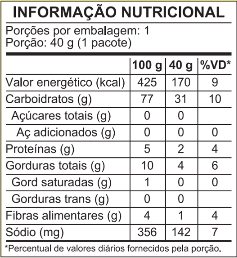 Canjica de Milho C/Sal Marinho 40g Hikage
