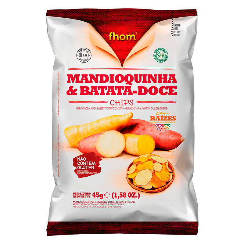 BATATA DOCE E MANDIOQUINHA CHIPS 45G