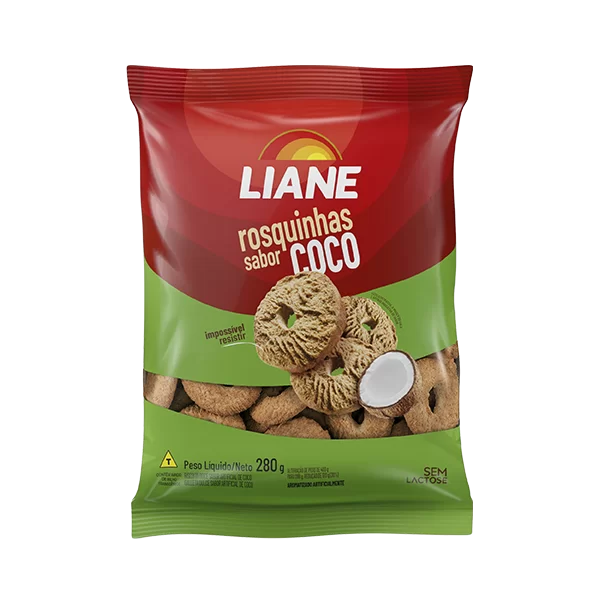 Rosquinha sem Lactose 280g sabor Coco | Liane