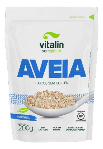 Aveia Flocos Integral Sem Glúten 200G Vitalin