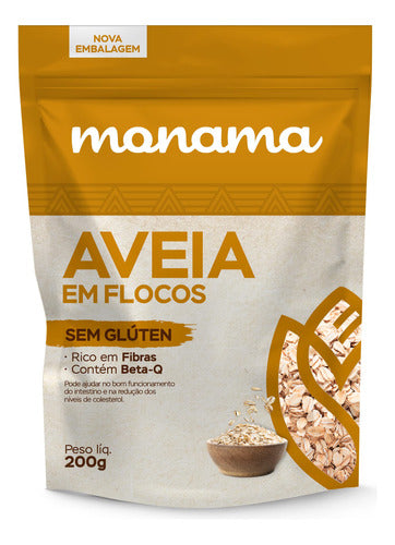 Monama Aveia Em Flocos (Lâminas) Sem Glúten Saudável 200G