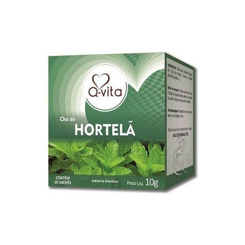 Cha Hortela 10G 10 Saches Q-Vita