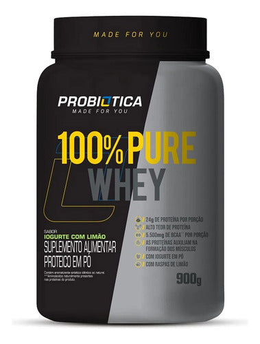 Whey 100% Pure Iogurte c/ Limão 900g Probiótica