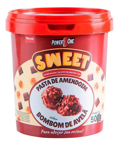 Pasta De Amendoim Sweet - 500G Bombom De Avela - Power One