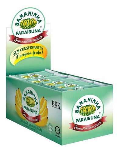 Bananinha Sem Gluten Sem Açúcar 20 unidades 23g Bananinha Paraibuna